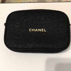 Chanel cosmetic pouch in black